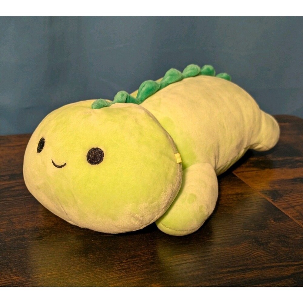 Squishmallows Danny The Dino Hug Mes Laying Down Green Dinosaur